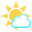 sun behind small cloud