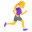 woman running facing right