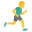 man running facing right
