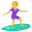 woman surfing