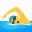man swimming