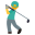 man golfing