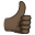 thumbs up: dark skin tone