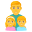 family: man, girl, boy