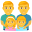 family: man, man, girl, boy