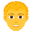 man: curly hair