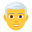 man: white hair