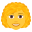 woman: curly hair
