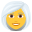 woman: white hair
