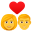 couple with heart: woman, man