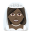 woman with veil: dark skin tone