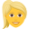 woman: blond hair