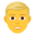 man: blond hair