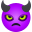 angry face with horns