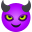 smiling face with horns