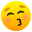 kissing face with closed eyes