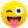 winking face with tongue