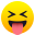 squinting face with tongue