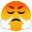 face with steam from nose