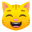 grinning cat with smiling eyes