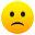 slightly frowning face