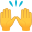 raising hands