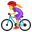woman biking