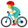 man biking