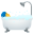person taking bath