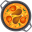 shallow pan of food