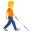 person with white cane facing right
