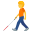 person with probing cane