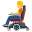 person in motorized wheelchair