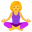 woman in lotus position