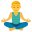 man in lotus position
