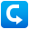 left arrow curving right