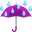 umbrella with rain drops