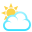 sun behind cloud
