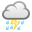 cloud with lightning and rain