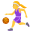 woman bouncing ball